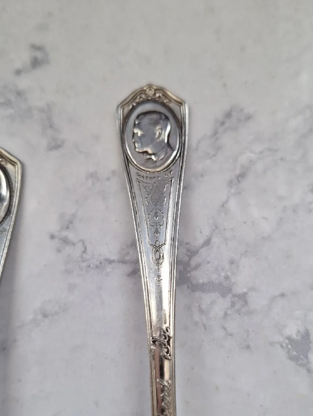 1920 Silent Movie Stars Set of 4 Silver-Tone Decorative Teaspoons